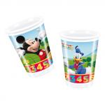 Mickey Mouse Pack 10 Bicchieri Plastica Festa Clubhouse Disney